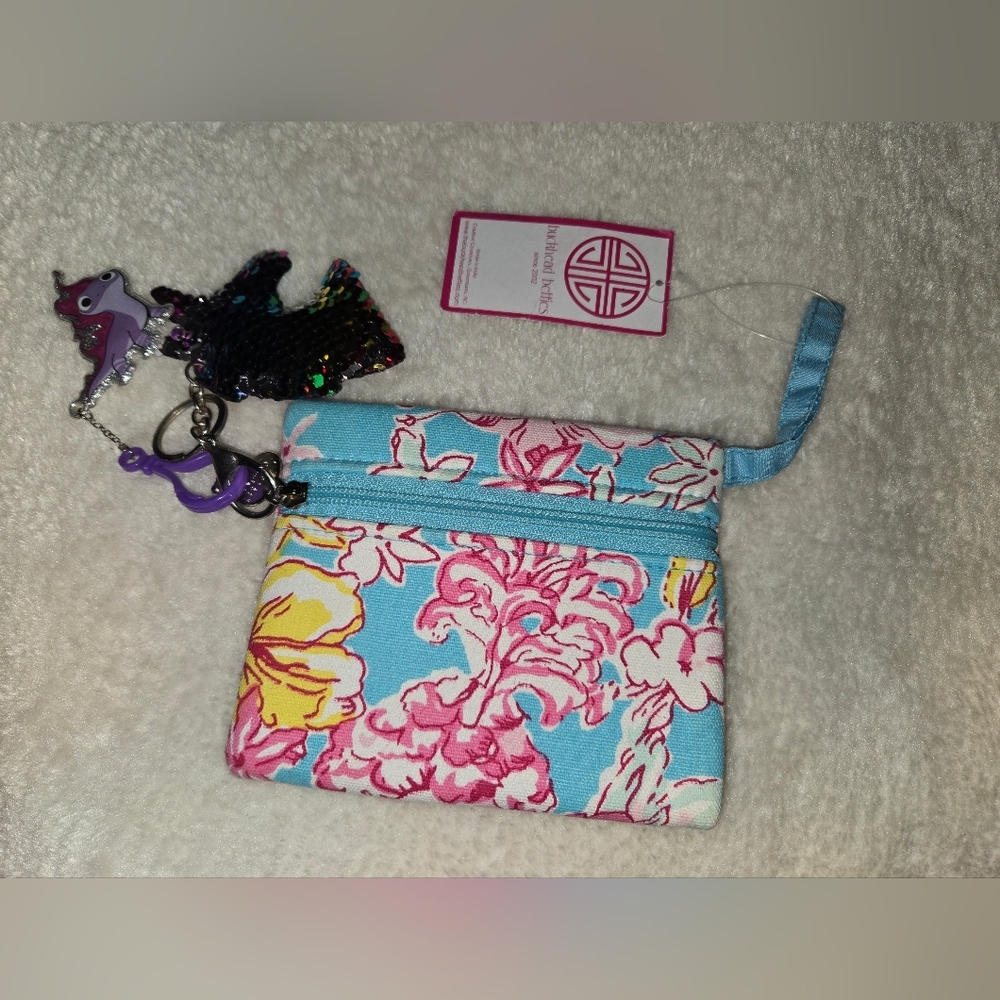 Buckhead Betties Floral Pineapple Kokomo Coin Case NWT